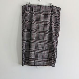 Carolina Belle Plaid Houdstooth Skirt Large